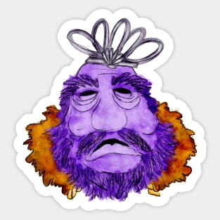 Pa Gorg Fraggle Rock inspired illustration Sticker